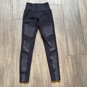 Alo High-Waist Moto Leggings Black Size XS